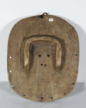 Teke - Houten masker met wit en rood pigment voor dansceremonies kopen? Bied vanaf 1!