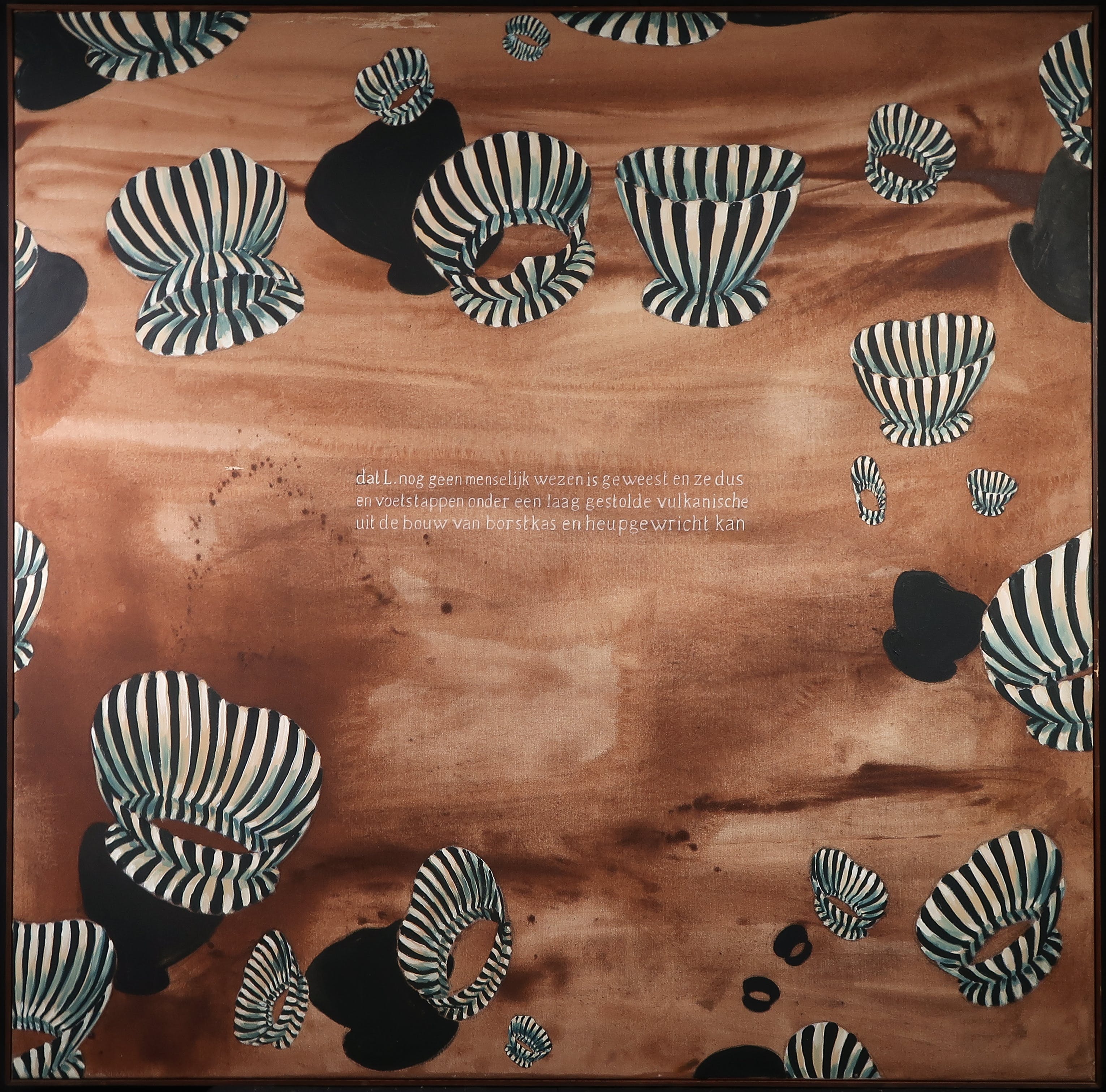 Gijs van Noort - Olieverf op doek, dat L. nog geen menselijk wezen (...) - Ingelijst (Zeer groot) verkocht voor € 1!