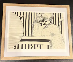 Roger Raveel - Offset “dubbende man” kopen? Bied vanaf 275!