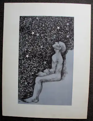 John Raedecker - Litho: man in de nacht - 1947 kopen? Bied vanaf 50!