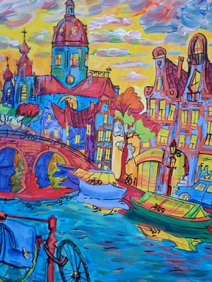 Elena Polyakova - Amsterdamse gracht 60x80 kopen? Bied vanaf 125!