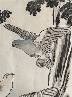 Niet of onleesbaar gesigneerd - Twee Chinese schilderijen met vogels kopen? Bied vanaf 10!