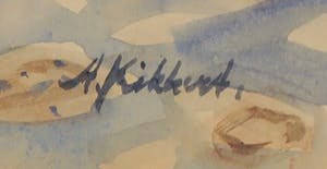 Han Krug - Ad Kikkert en Hen Euverman, Lot van drie aquarellen kopen? Bied vanaf 50!