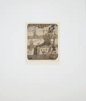 Adolf Born - Litho, De rattenvanger kopen? Bied vanaf 300!