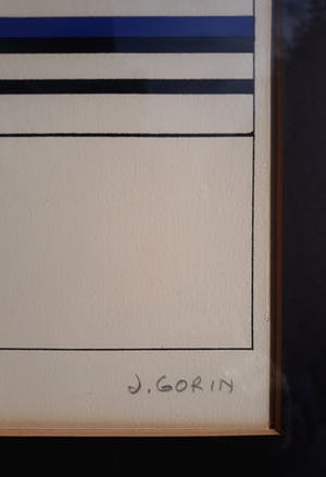 Jean Gorin - Geometrisch abstracte compositie, litho (ingelijst) kopen? Bied vanaf 195!