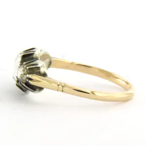 14k goud met zilveren ring met roos geslepen diamanten tot. 0.50ct kopen? Bied vanaf 460!