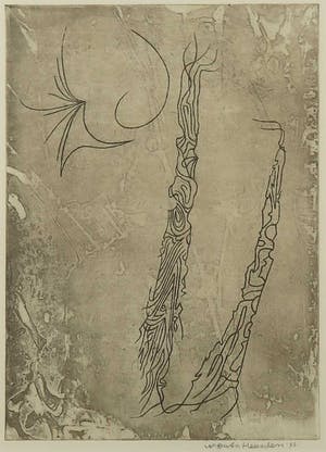 Wout van Heusden - Ets, Zonder titel - Ingelijst kopen? Bied vanaf 35!