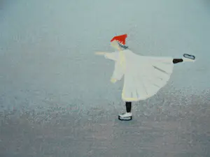 Ilona Schmit - Prachtig, groot winterlandschap.Schaatsen in de avond. kopen? Bied vanaf 75!