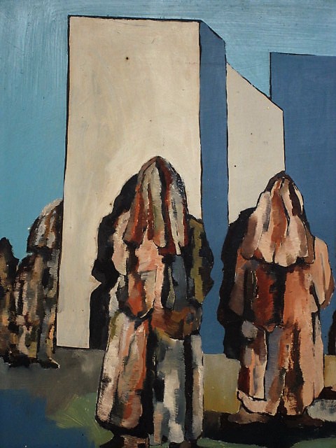 Ruud Cornelisse - Post Cobra Surrealisme olieverf 1969 "Witte Theater" gesigneerd  kopen? Bied vanaf 1!