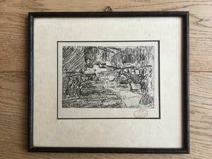 George Hendrik Breitner - Trampaarden, ets met atelierstempel kopen? Bied vanaf 100!