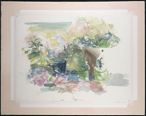 Boudewijn Korsmit - Aquarel, Z.T. Stilleven met bloemen kopen? Bied vanaf 1!