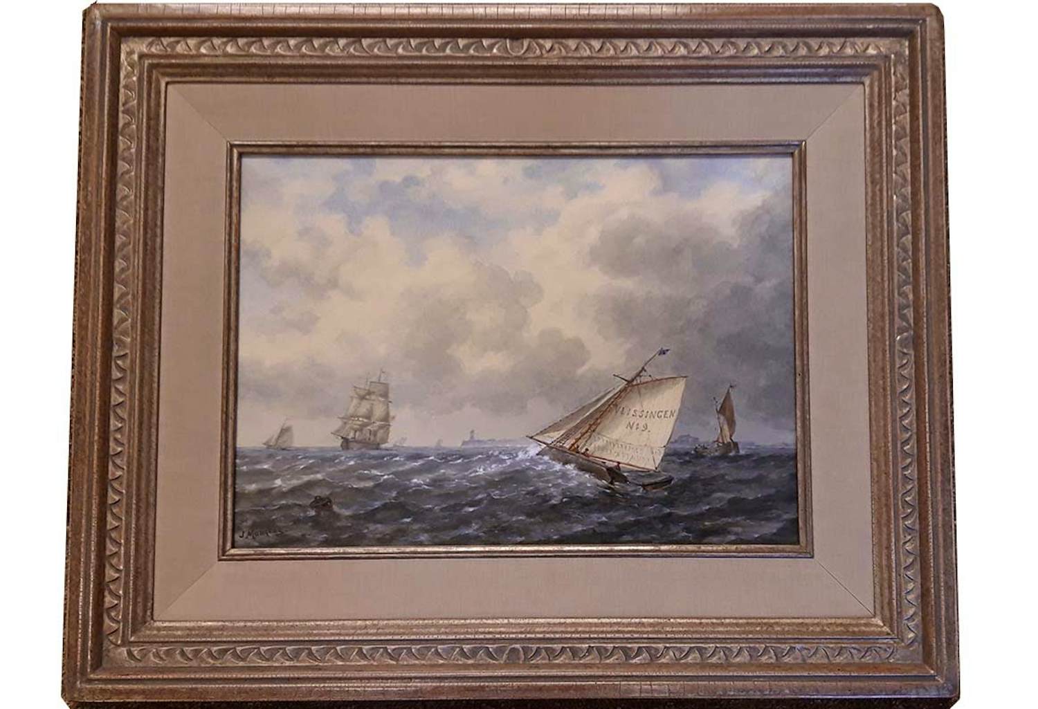 Jan Maandag - Zeegezicht met zeilboot Vlissingen Nr. 9 kopen? Bied vanaf 100!