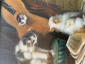 Niet of onleesbaar gesigneerd - Roe Bros - Poesjes met gitaar kopen? Bied vanaf 1!