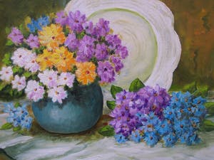 Niet of onleesbaar gesigneerd - Stilleven met asters. kopen? Bied vanaf 1!