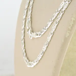 Zilveren valkenoog schakel collier – 60 cm lang kopen? Bied vanaf 50!