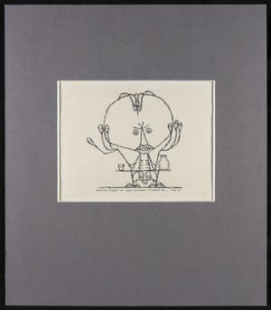 Leon Savelsberg - Pentekening op papier, Zwaar hoofd kopen? Bied vanaf 1!