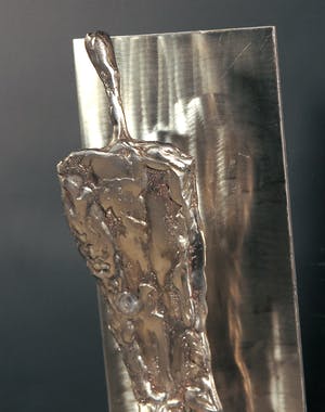 Willem Kind - Roestvrijstalen sculptuur, Figuur 'uit' (middel) kopen? Bied vanaf 200!
