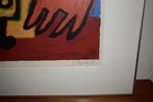 Corneille - Zeefdruk - Vogel en kat bij maanlicht - Ingelijst - Nr. 186 kopen? Bied vanaf 225!