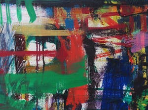 Mathieu Berden - Acryl op doek, Abstracte compositie (Zeer groot) kopen? Bied vanaf 800!