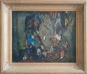 Klaas Boonstra - Abstracte compositie - Ingelijst. kopen? Bied vanaf 295!