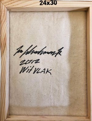 Jan Schoonhoven Jr. - Papier mache op kanvas. Wit square. kopen? Bied vanaf 400!