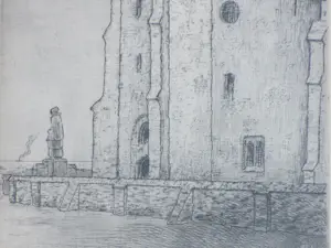 Johan Marie Bennik - Andreaskerk Katwijk - Ets kopen? Bied vanaf 65!