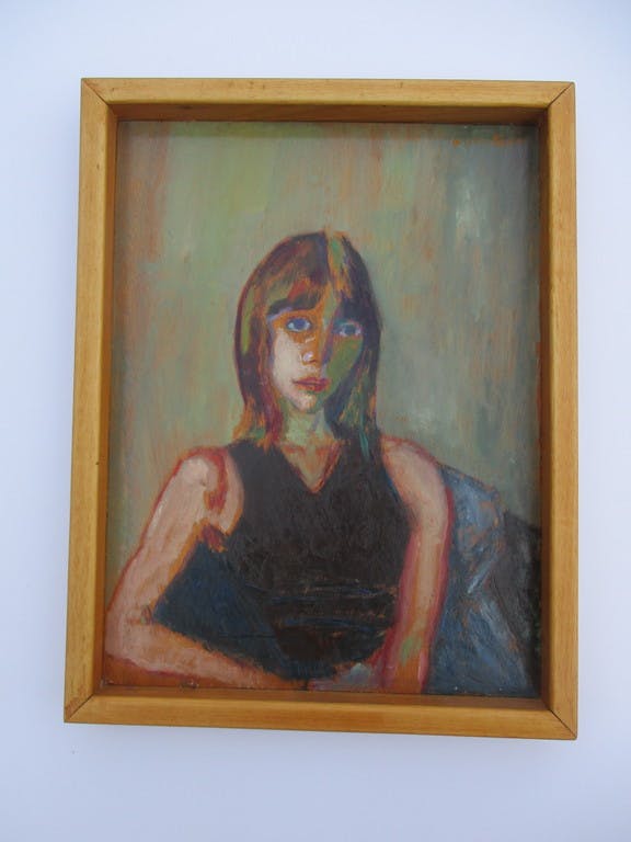 Dorry Roos - Olieverf op paneel, Portret Marijke kopen? Bied vanaf 45!