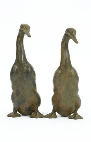 Pierre Chenet - Stel bronzen beelden van loopeenden kopen? Bied vanaf 215!