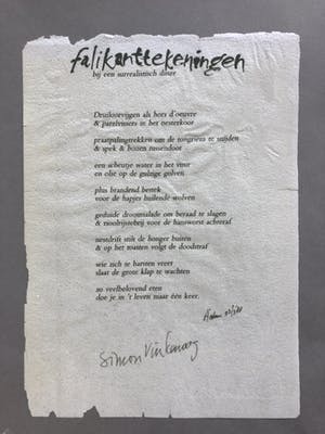 AcheterSimon Vinkenoog - Falikanttekeningen bij een surrealistisch diner? Enchérissez de 60!