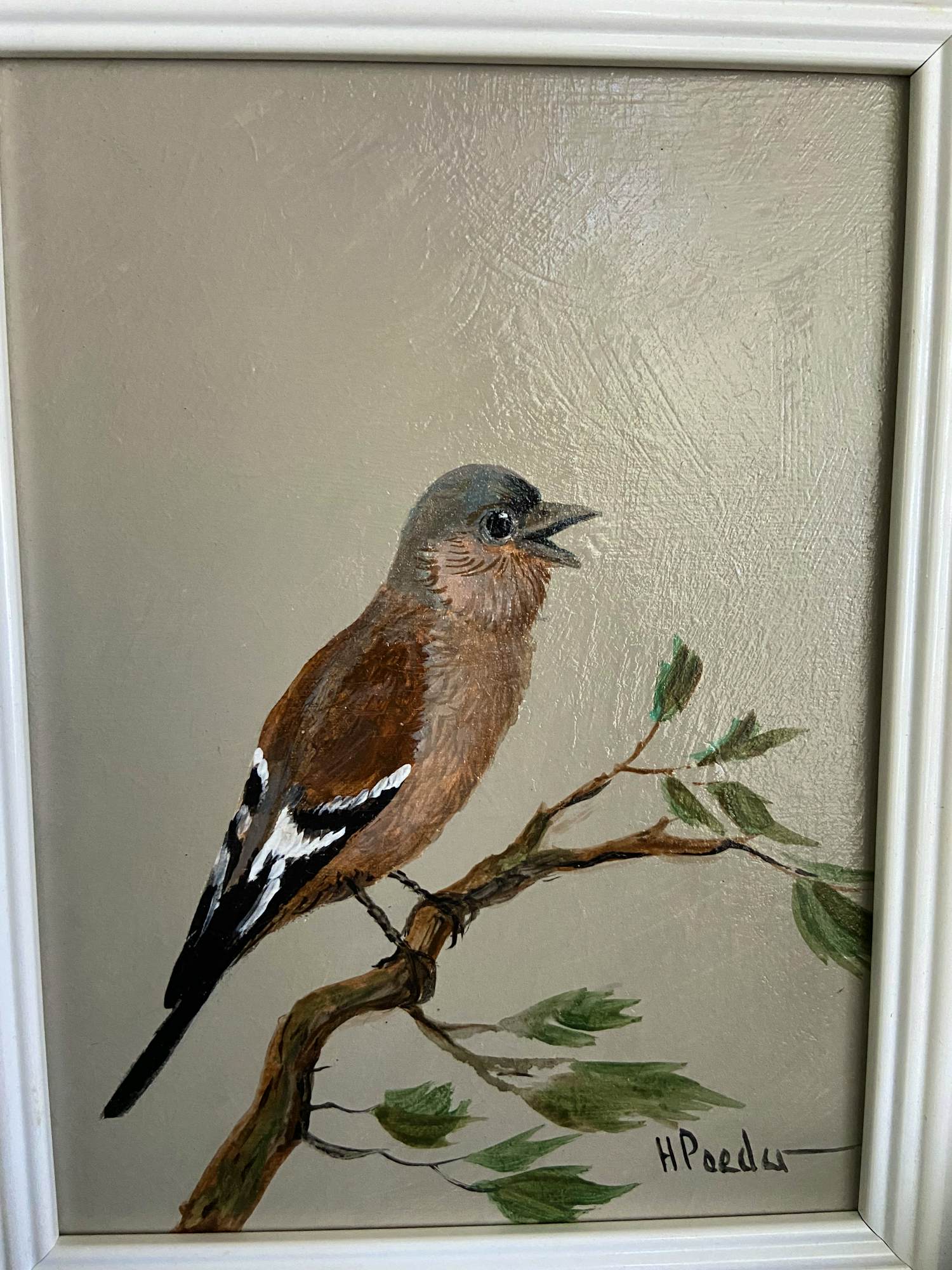 Henk Poeder - Zingende vink verkocht voor € 98!