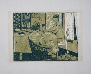 Otto B. de Kat - Twee vrouwen aan een tafel kopen? Bied vanaf 150!