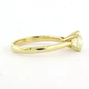 14k geel gouden ring met Bolsjewiek geslepen diamant tot. 1.50ct – K/L - SI kaufen? Bieten Sie von 2600!