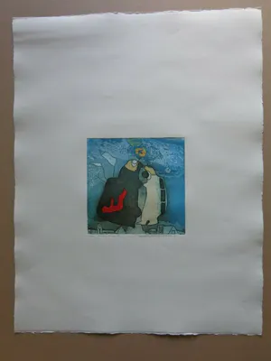 Michel van Overbeeke - AWAKE-AWAY II / KLEURETS + GOUDOPDRUK / 65x50cm / SIG / 1996 kopen? Bied vanaf 30!