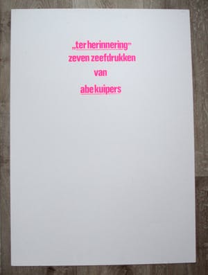 Abe Kuipers - portfolio map met 7 zeefdrukken kopen? Bied vanaf 250!