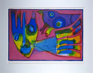 Geert Vrijdag - Zeefdruk, De machine uitgevlogen - Ingelijst (Groot) kopen? Bied vanaf 1!