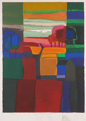 Ton Schulten - Zeefdruk, Herfst I - Ingelijst kopen? Bied vanaf 200!