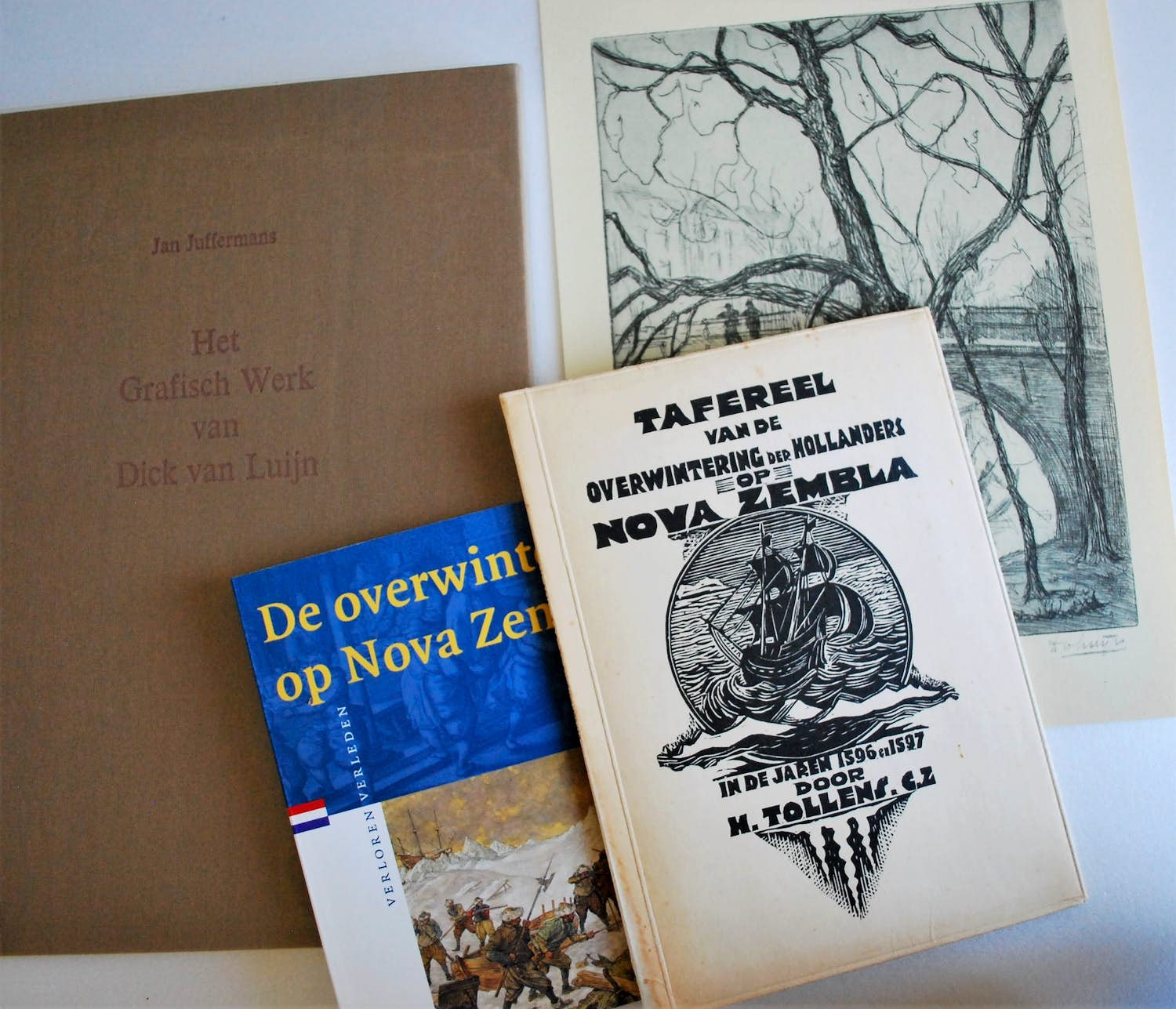 Buy Dick van Luijn - 3 boeken: 1x genumm. met prent/1x met 4 houtgravures + extra? Bid from 50!