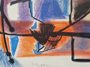 Jacques Colas-Guerin - Frankrijk 1962 - Unica Lithografie (7 ex) - composition nr2 - potloodges. kopen? Bied vanaf 37!