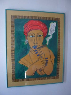 Corneille - Litho, Titel,"l'Afro-cubaine verte". kopen? Bied vanaf 225!