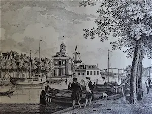 Niet of onleesbaar gesigneerd - Twee oude stadgezichten: Haringvliet/Rotterdam en Dordrecht 18e eeuw kopen? Bied vanaf 1!