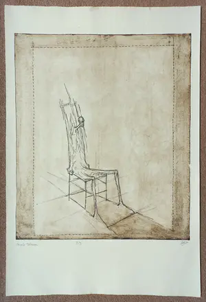 Ronald Tolman - Man in stoel, ets (groot, zeldzaam!) kopen? Bied vanaf 195!