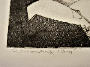 Theo Beerendonk - jaren 60 - Fraaie droge naald Ets - 2e staat - "liggend vrouwelijk naakt" kopen? Bied vanaf 36!