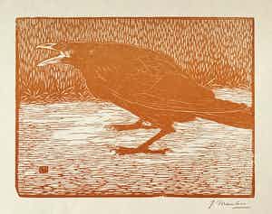 Jan Mankes - Schreeuwende kraai verkocht voor € 550!