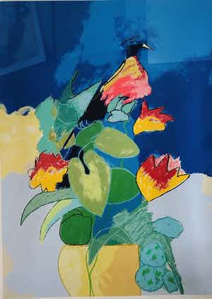 Henk van Vessem - De natuurlijke totem. ( eventueel met lijst) verkocht voor € 115!