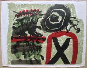 Jef Diederen - Grote Houtsnede verkocht voor € 50!