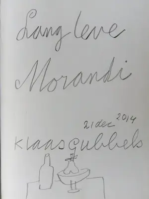 Giorgio Morandi - Boek met gesigneerde tekening van Klaas Gubbels uit 2014. kopen? Bied vanaf 200!