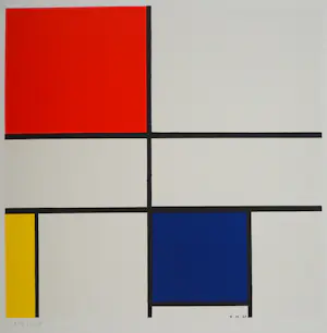 Piet Mondriaan - Piet MONDRIAAN: Compositie C nr. III in rood, blauw en geel, lithografie kopen? Bied vanaf 129!