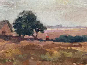 Hendrik Weegewijs - Wijds landschap met wandelaar kopen? Bied vanaf 90!