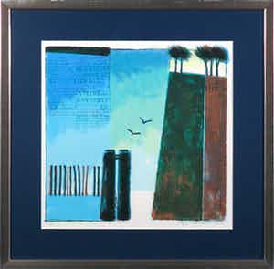 Magda Luttikhuizen - Zeefdruk, Het Lied - Ingelijst verkocht voor € 35!