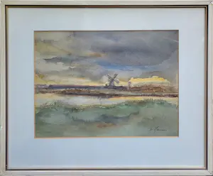 Buy Chris Jansen - aquarel - Molen de Schoolmeester? Bid from 125!